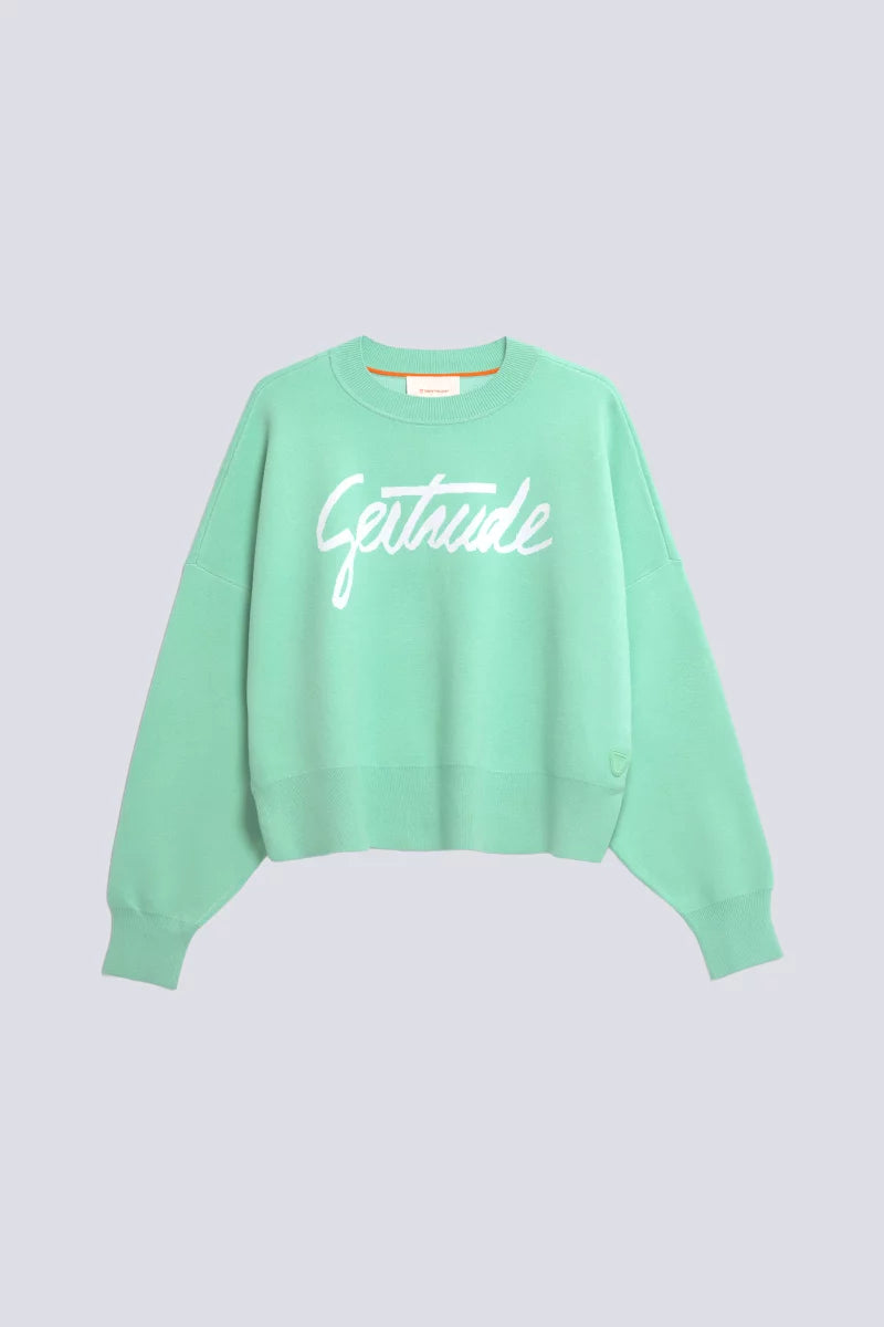 Pull Cropped Jacquard Nath Menthe