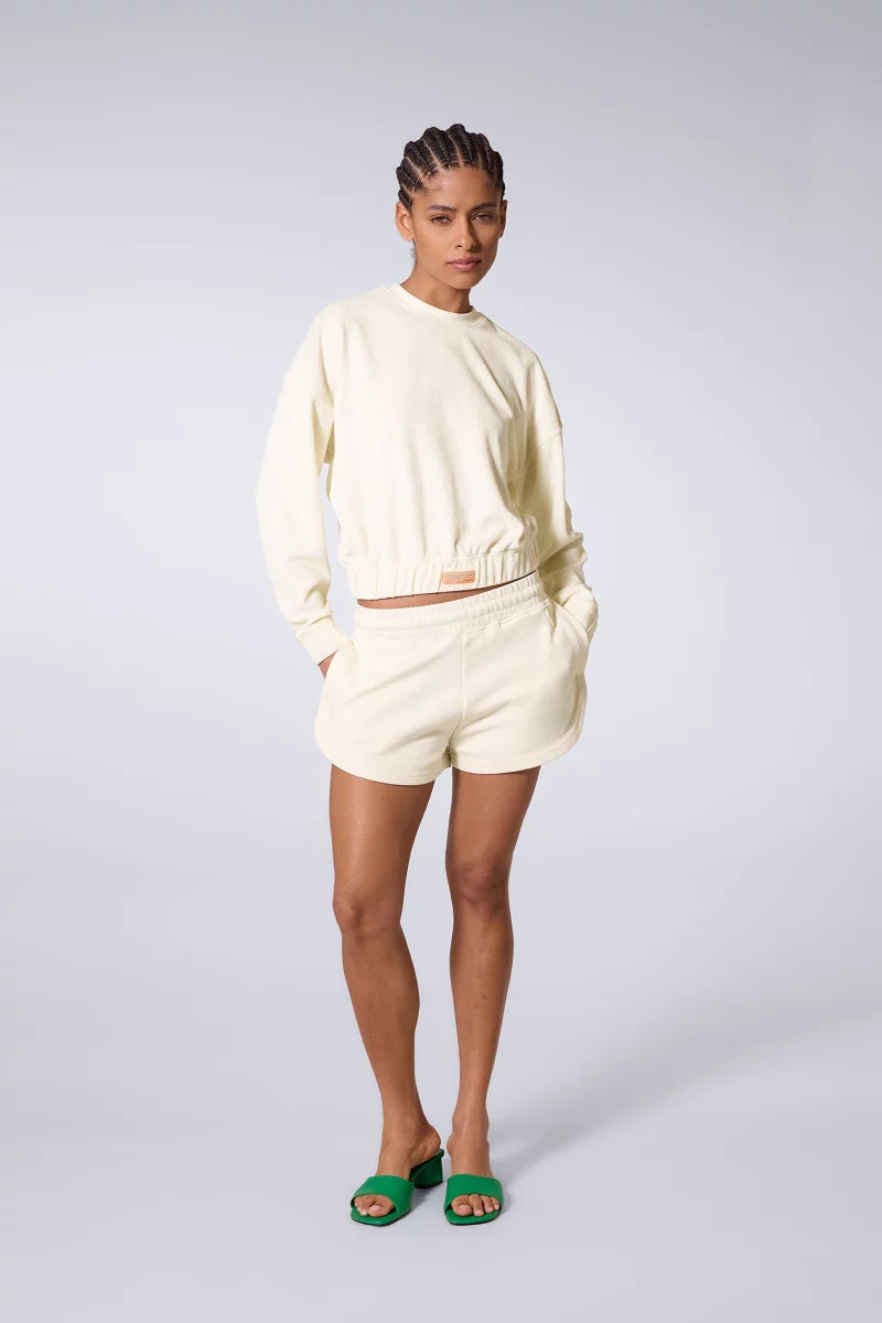 Mini Short Molleton Olympe Creme