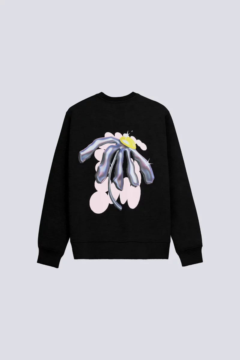 Sweat Print Bloom Ruben Mixte Black