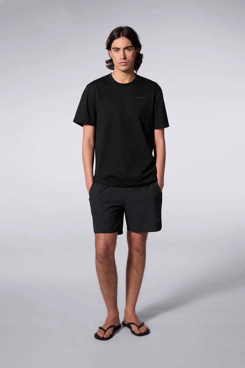 Short de bain Stretch Samy Black/Orangette