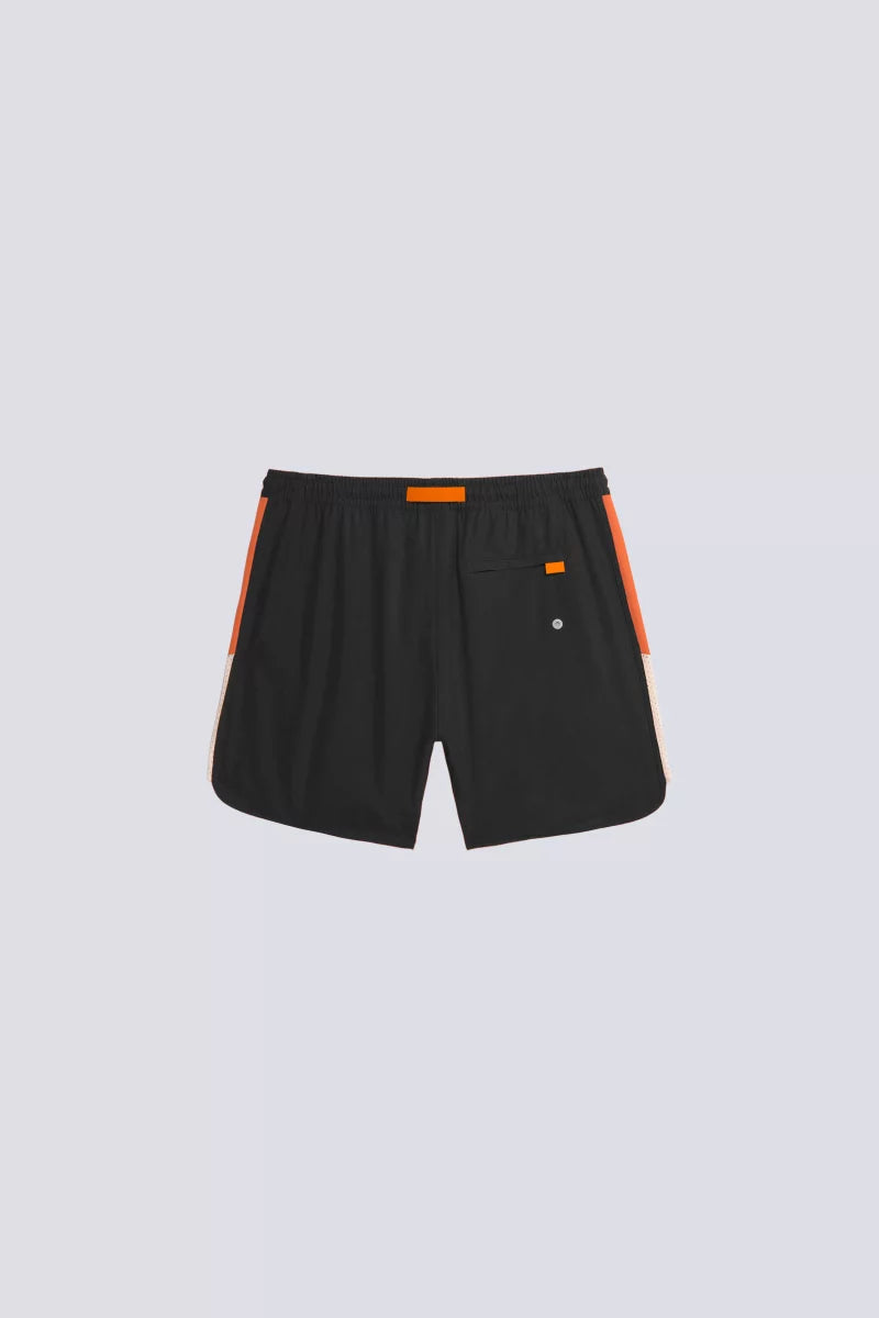 Short de bain Stretch Samy Black/Orangette