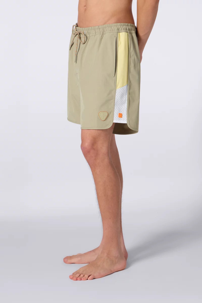 Short de bain Stretch Samy Granite/Poussin