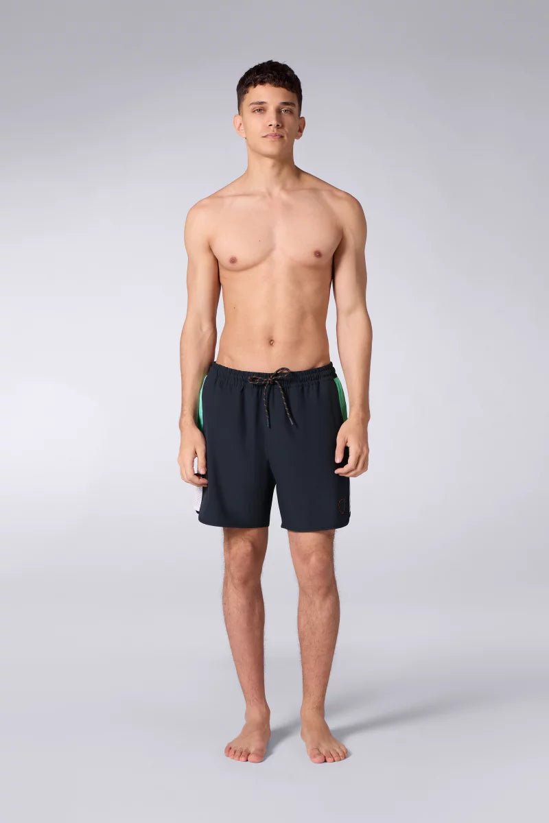 Short de bain Stretch Samy Nuit/Menthe