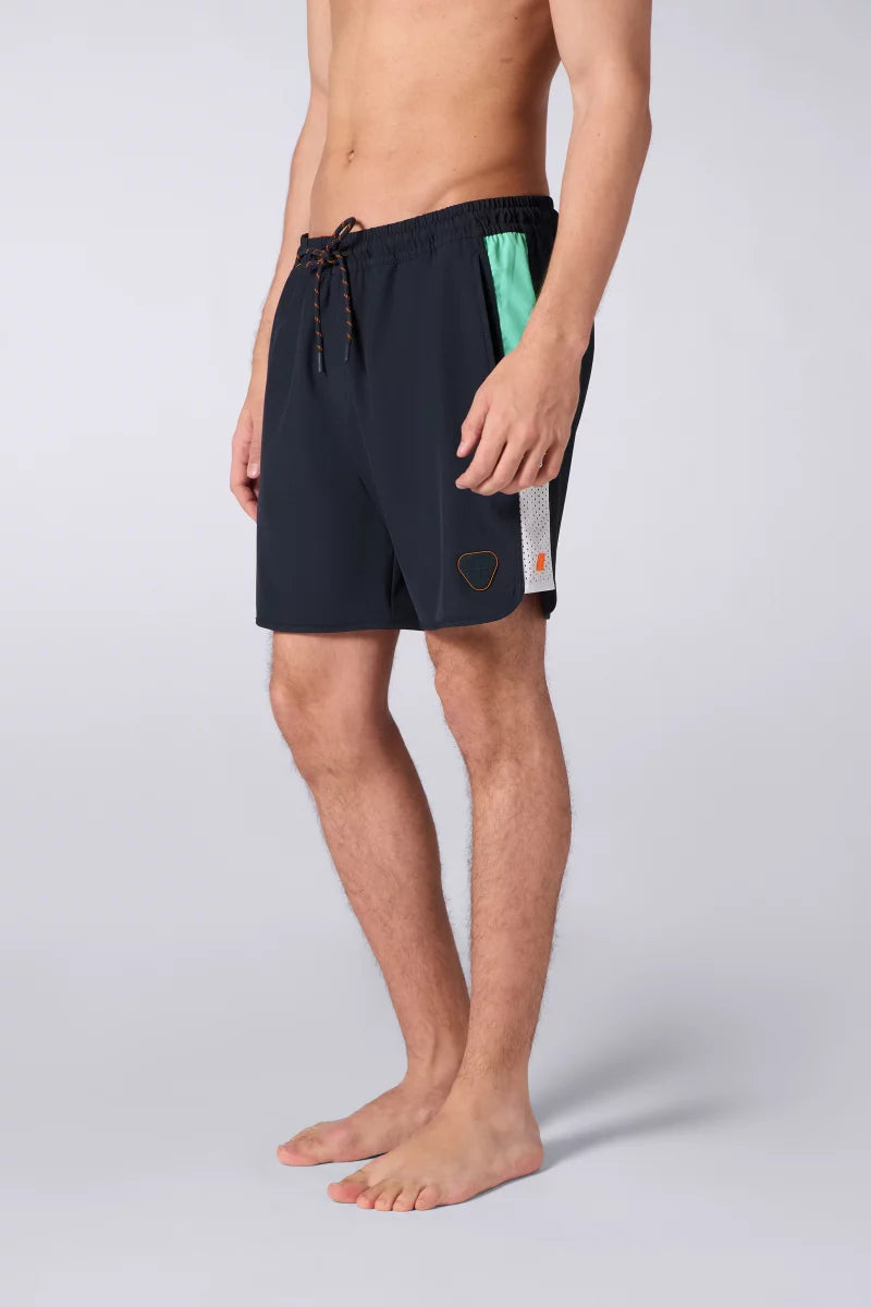 Short de bain Stretch Samy Nuit/Menthe