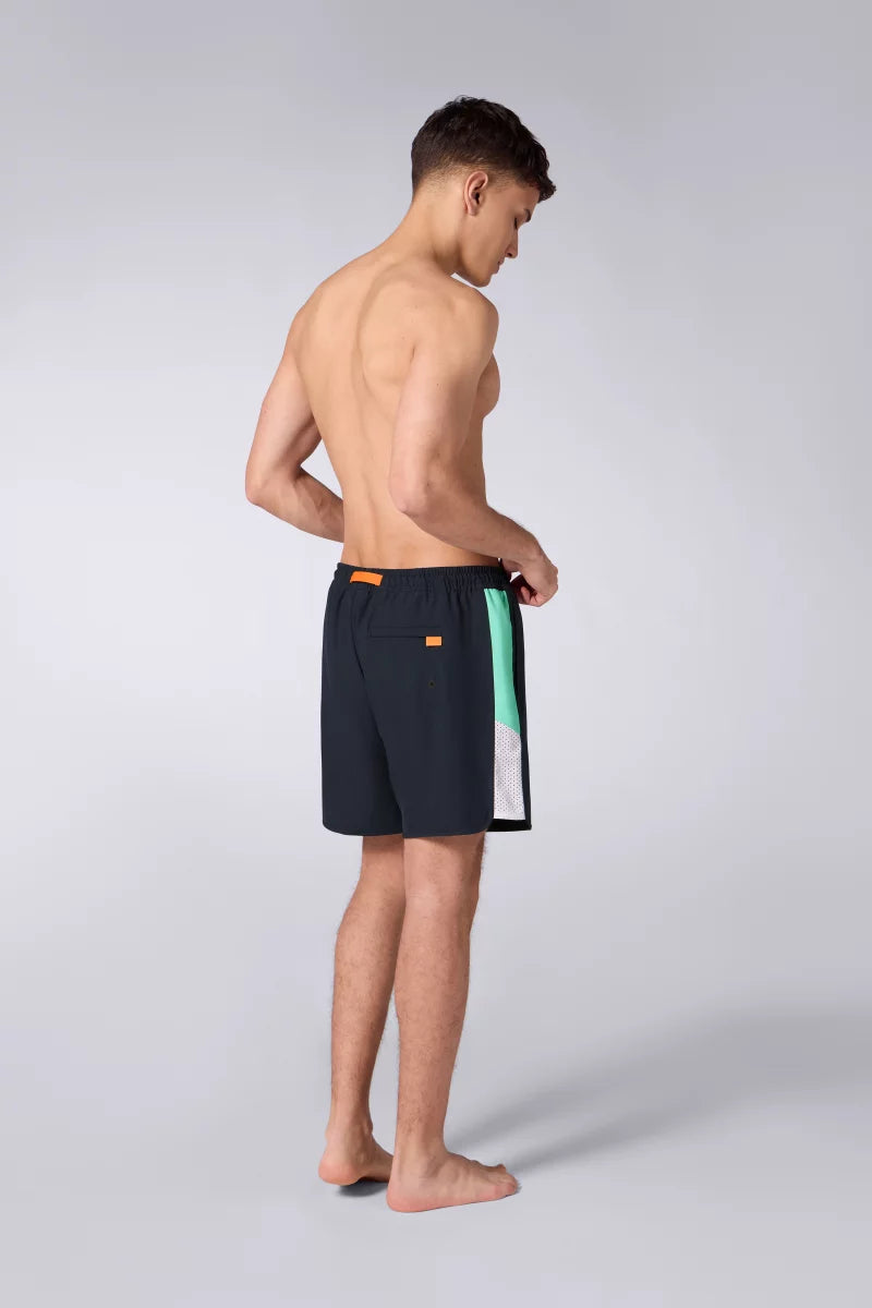 Short de bain Stretch Samy Nuit/Menthe