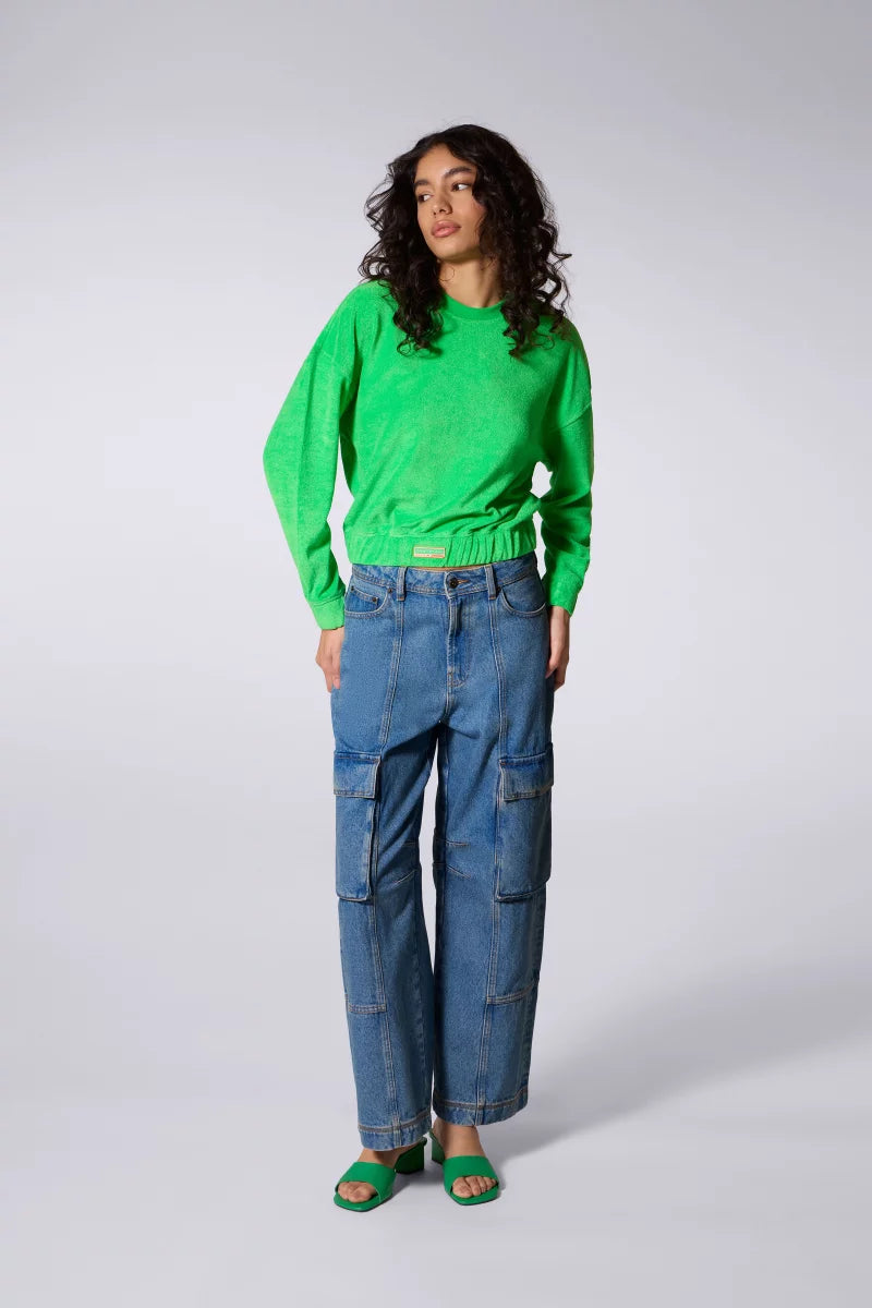 Sweat Ample Éponge Soleia Vert