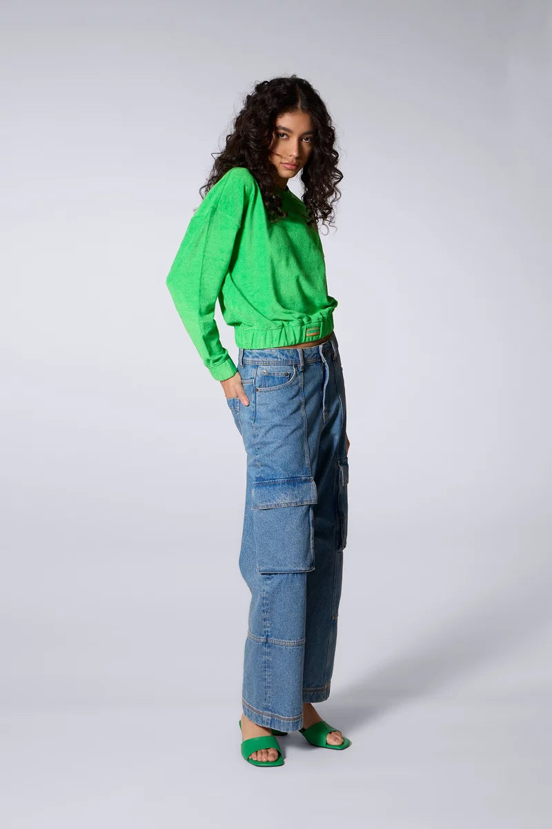 Sweat Ample Éponge Soleia Vert