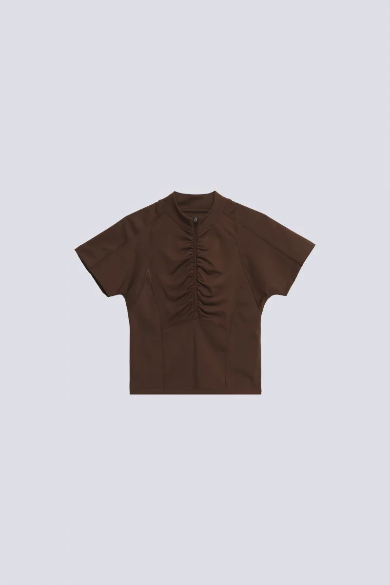 Top Cropped Fitness Swann Chocolat