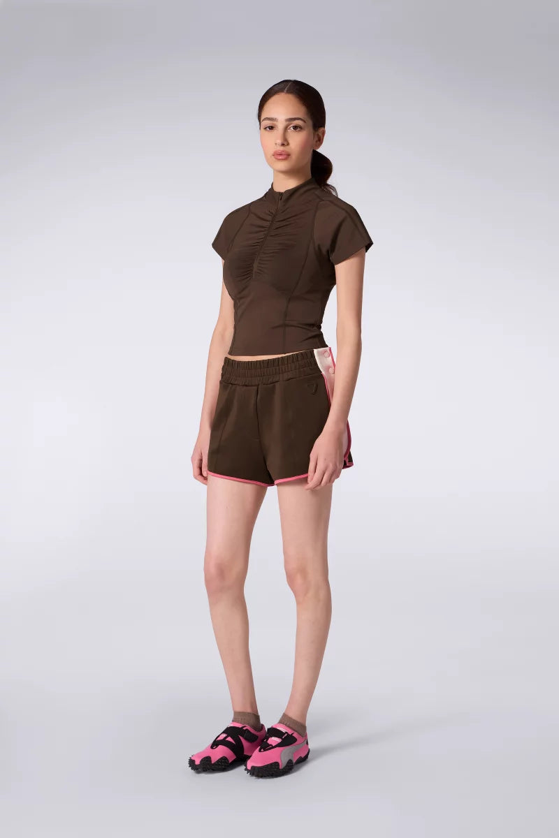 Top Cropped Fitness Swann Chocolat