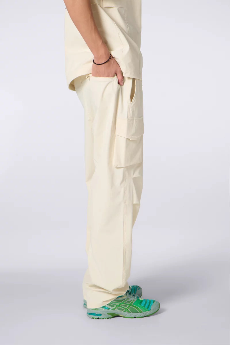Pantalon Cargo Stretch Tamano Creme