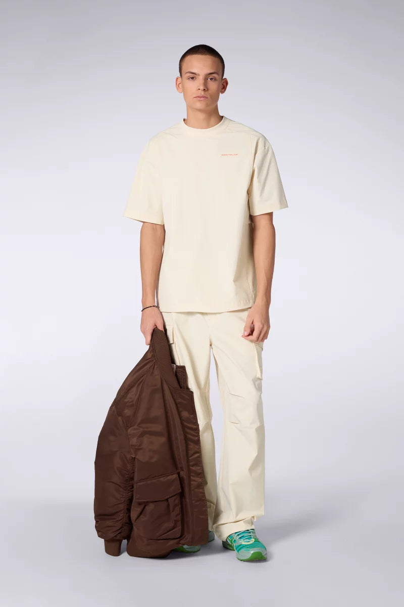 Pantalon Cargo Stretch Tamano Creme