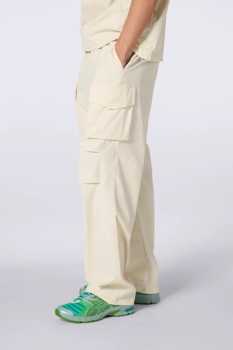 Pantalon Cargo Stretch Tamano Creme