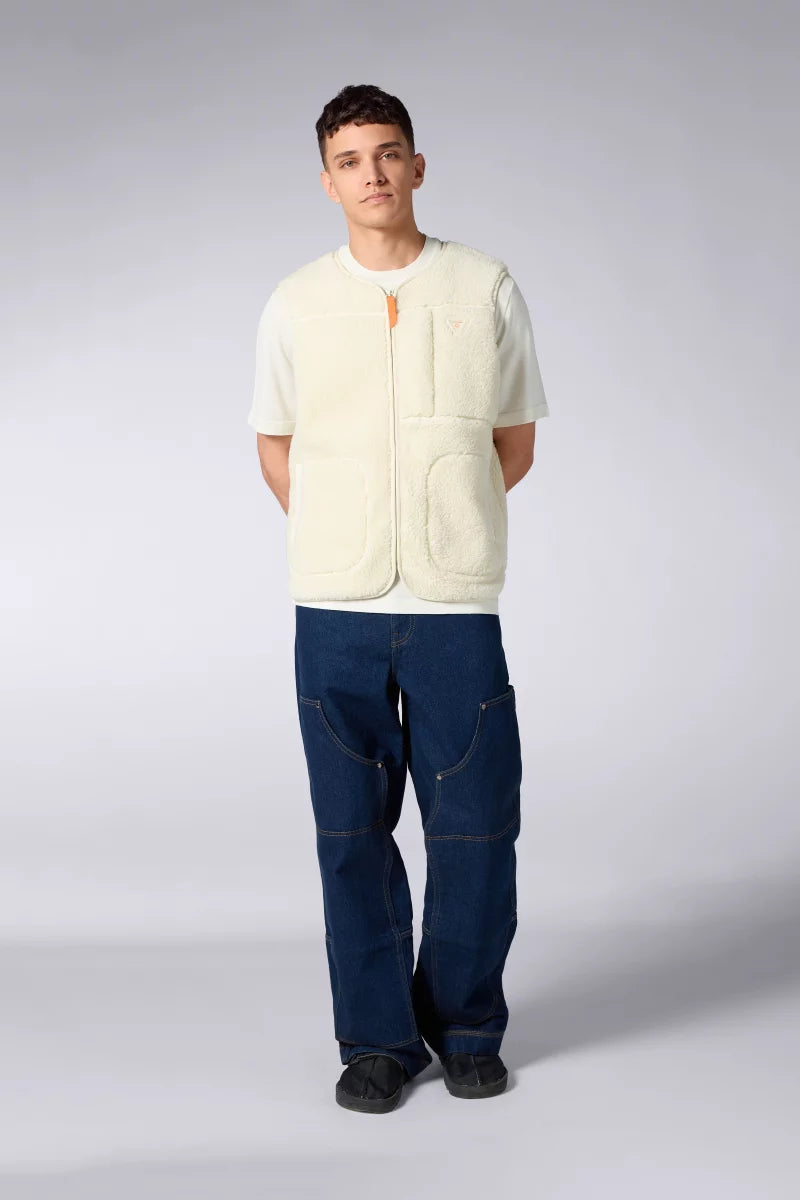 Veste Sans Manches Sherpa Tengo Mixte Creme