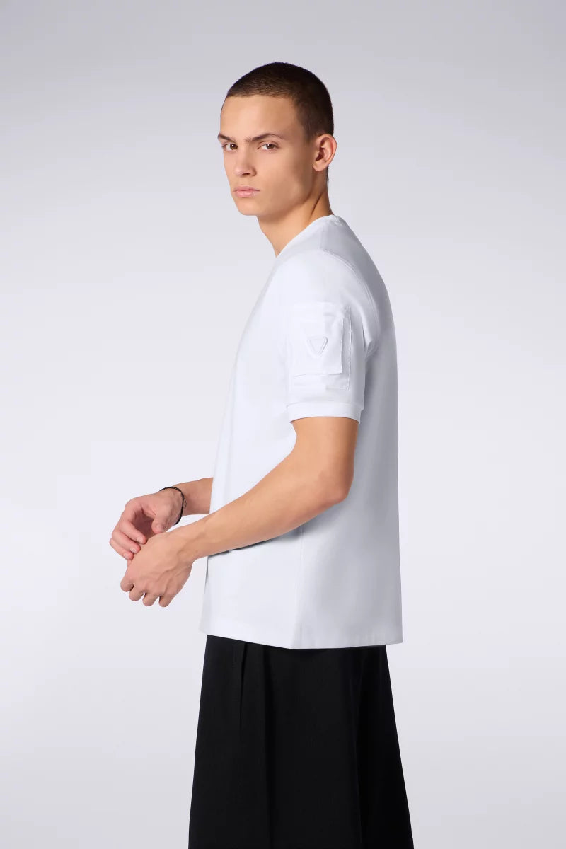 T-shirt Double Poche Timeo Blanc