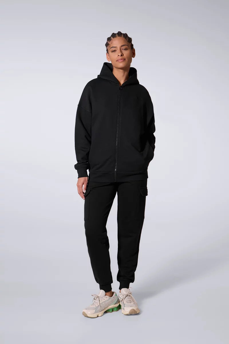 Hoodie Zippé Titus Mixte Black