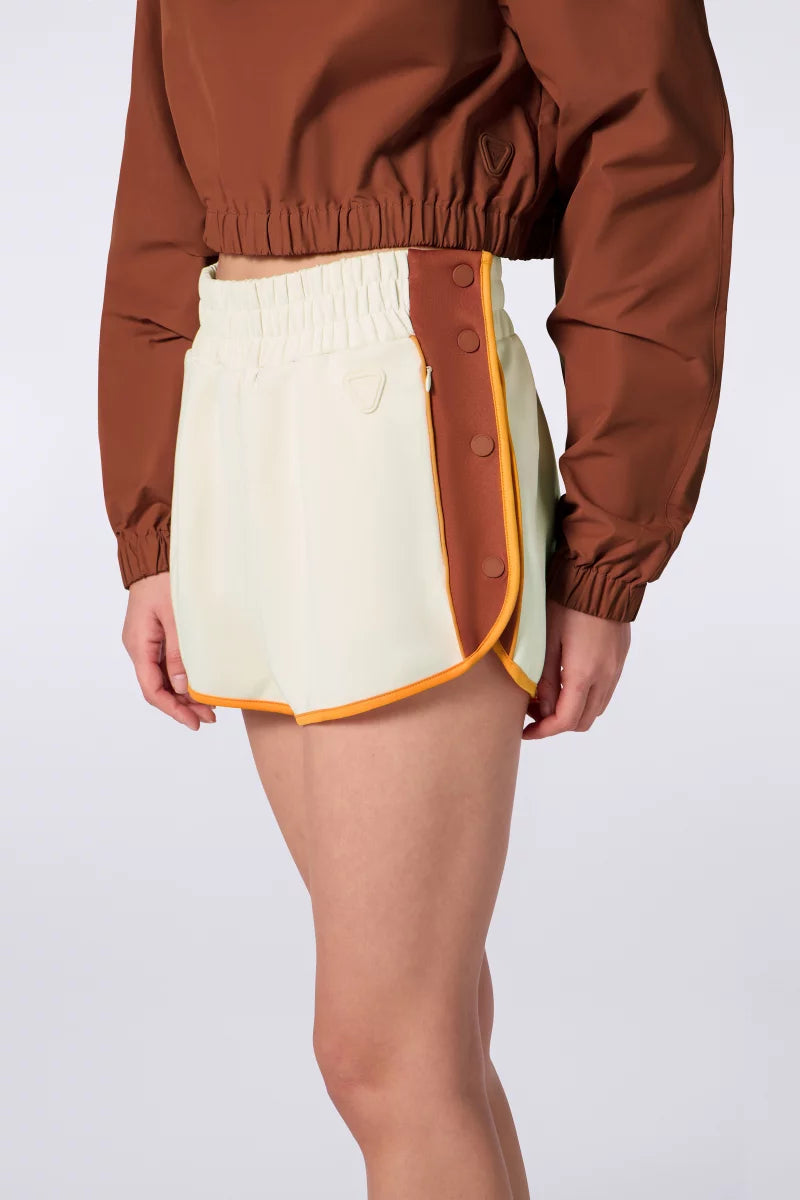 Mini Short Sport Uma Creme/Terracotta