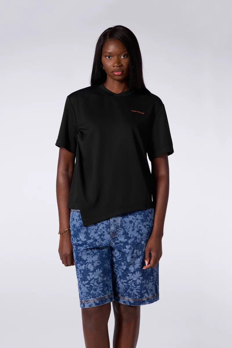 Top Asymétrique Acétate Willy Black