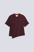 Top Asymétrique Acétate Willy Bordeaux