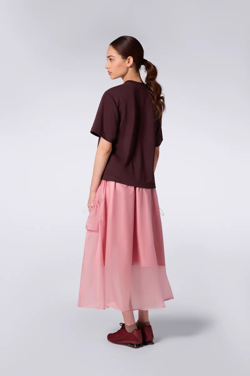 Top Asymétrique Acétate Willy Bordeaux