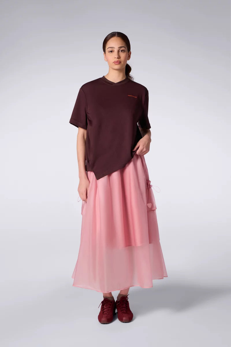 Top Asymétrique Acétate Willy Bordeaux
