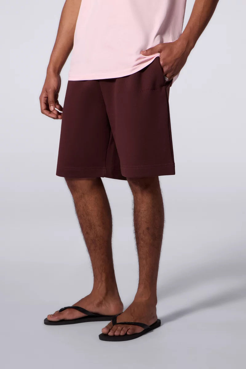 Short Ample Molleton Yann Bordeaux